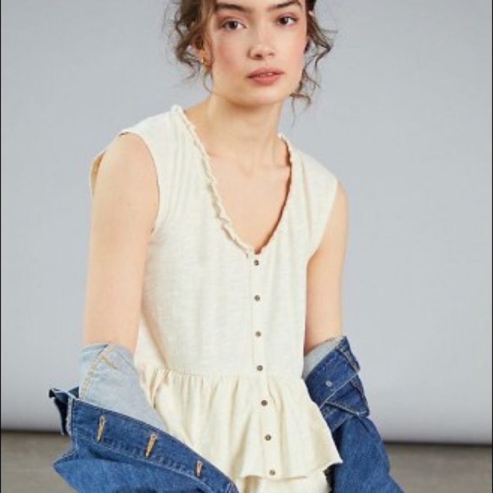 Anthropologie | PILCRO CHRISSY BABYDOLL TOP | Med.